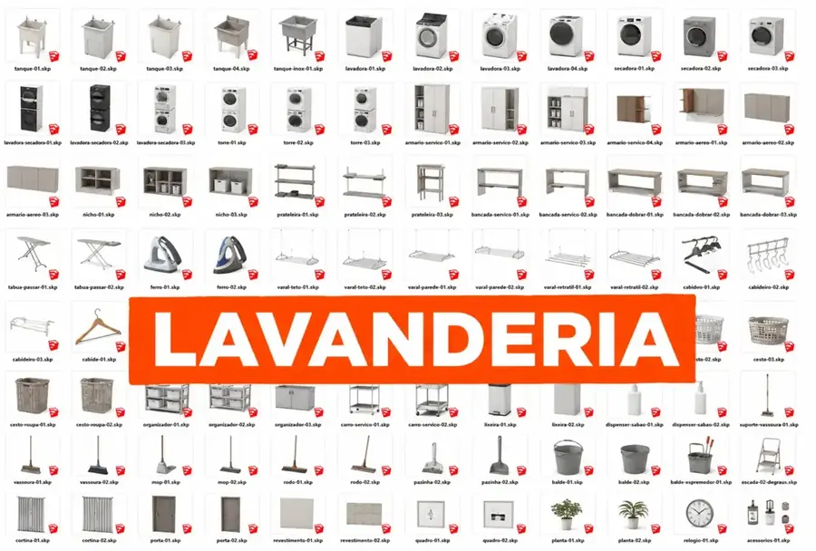 Prévia da pasta de blocos para Lavanderia