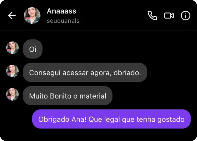 Conversa de depoimento de Ana